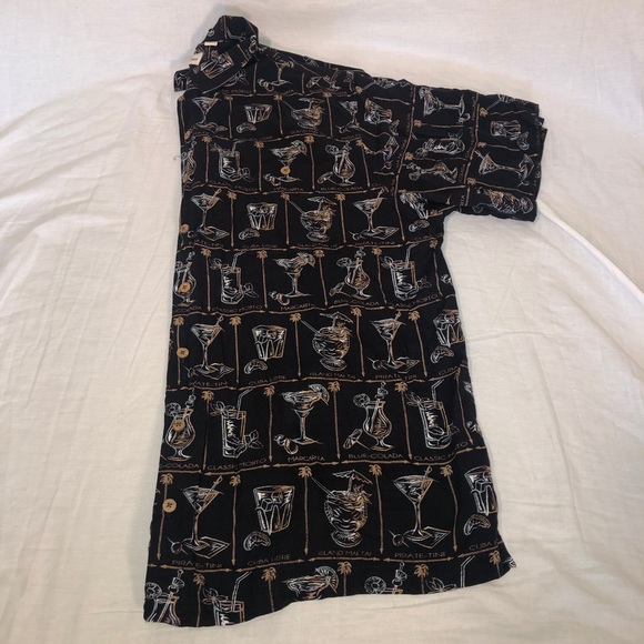 Caribbean All Over Tropical Drink Button Up Shirt - Picture 5 of 5